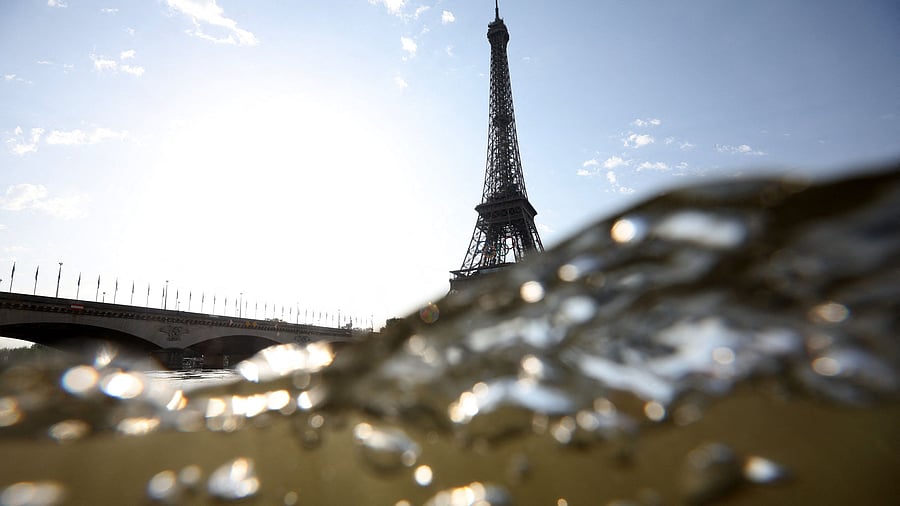 <div class="paragraphs"><p>General view of the river and the Eiffel Tower as the Men's Individual Triathlon is postponed as pollution levels in the river Seine remain too high</p></div>
